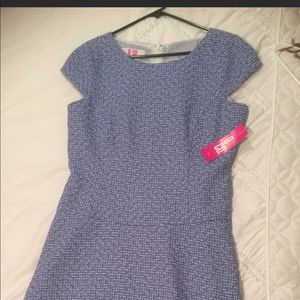 Blue tweed dress. 9&Co size 14. Ladylike shaping.